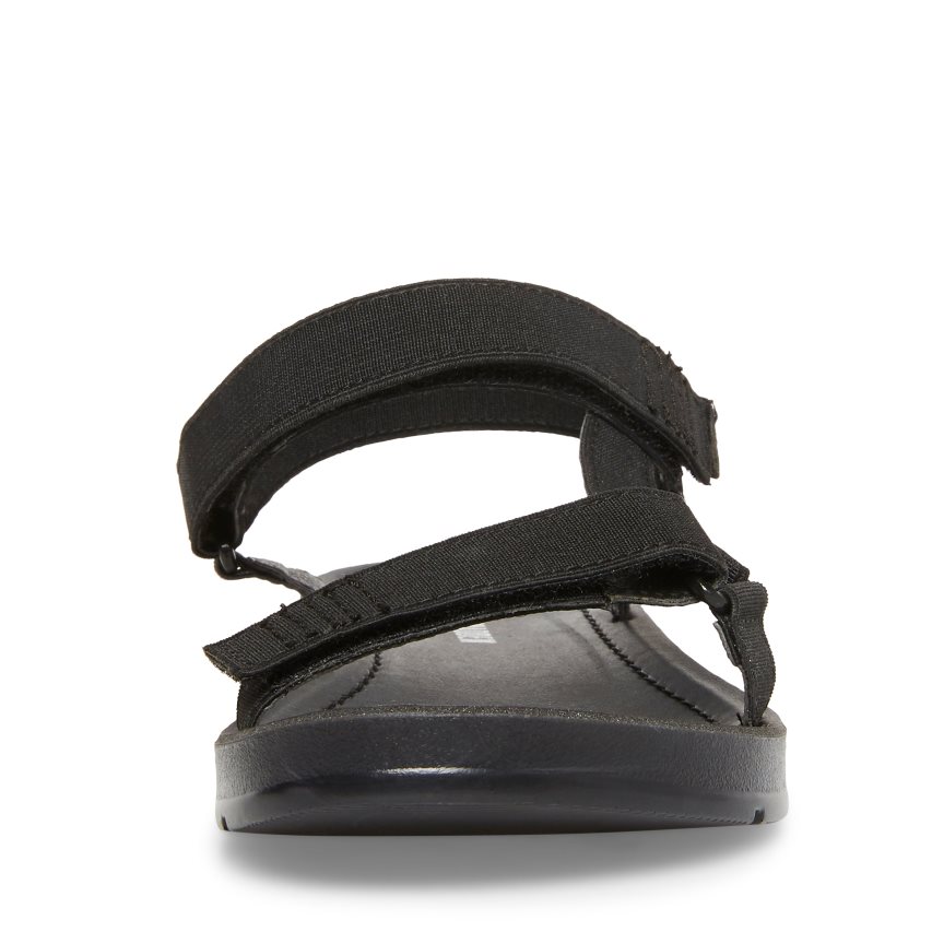 Black Steve Madden Ahenley Kids' Flat Sandals | PH 3810WCD